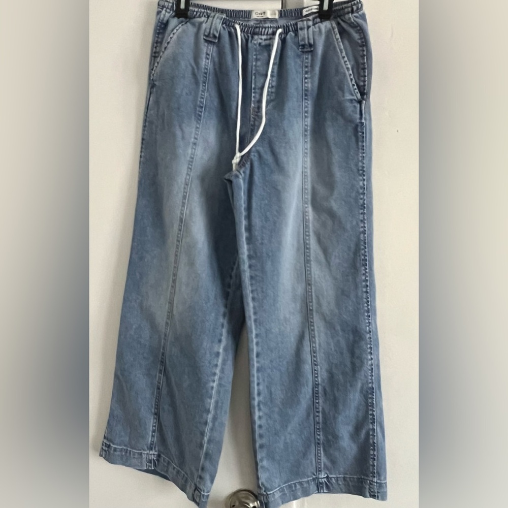 Oat New York Preowned Womens Jeans Drawstring High Rise.